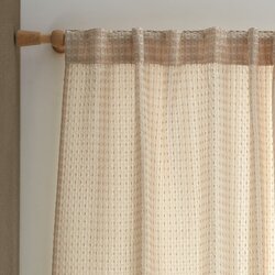 Pineapple Elephant Bež prozirna zavjesa 140x183 cm Muscat Waffle – Cene