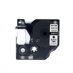 Dymo D1 45010 združljiv trak - 12 mm x 7 metrov črn/prozoren S0720500, (21404844) Cene