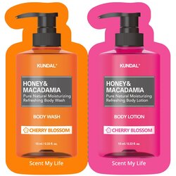 KUNDAL Sachet set Body Wash 10ml+Body Lotion 10ml Cherry Blossom Cene
