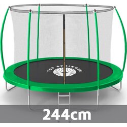 Top Springen baštenska trambolina 244cm Sport Line SL244GRE sa unutrašnjom mrežicom i merdevinama u Zelenoj boji Cene
