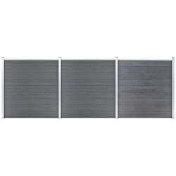 vidaXL vrtna ograda WPC 526 x 186 cm siva Cijene