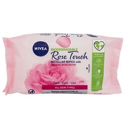 Nivea Rose Touch Micellar Wipes With Organic Rose Water čistilni robčki za obraz 25 ks Cene