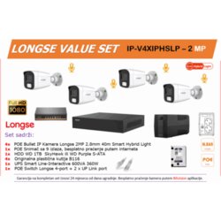 Longse Smart Hybrid Light IP POE SET IP-V4XIPHSLP – 2 MP + UPS Cene