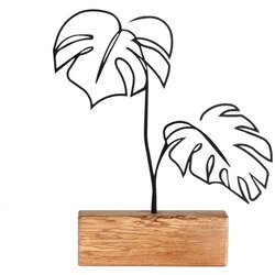 Aberto Design Dekoracija u obliku listova, 17x30x3,5 cm, crna Cijene