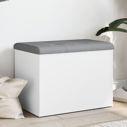 vidaXL klupa za pohranu bijela 62 x 42 x 45 cm od konstruiranog drva Cijene