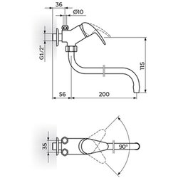 Rosan baterija za protočni bojler PERLA izliv 200 mm JP362001 ROS124 Cene