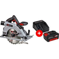 Einhell akumatorska ručna kružna testera tp-cs 18/190 li bl-solo + power-x-change 18V 4.0 ah starter-kit Cene