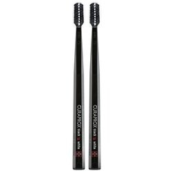 Curaprox black Is White četkica za zube s dvije vrste čekinja 2 kom nijansa Black & Black Cijene