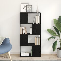 vidaXL Polica Crni hrast Konstruirano drvo 60 x 24 x 124 cm Cool polica Cijene