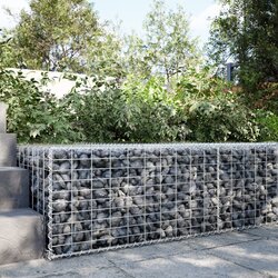 vidaXL Gabionska košara s poklopcem 100x100x50 cm pocinčano željezo Cijene