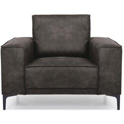 Scandic Antracitno siv fotelj iz umetnega usnja Copenhagen Preston Cene