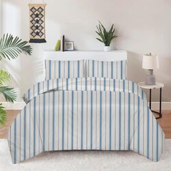 Svilanit Pamučno satenska posteljina Stripes blue MC univ Cijene
