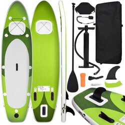 vidaXL Set daske za veslanje stojeći na napuhavanje zeleni 330x76x10cm Cijene
