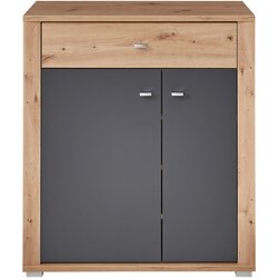 XORA omara za čevlje barve grafita, hrast artisan Cene