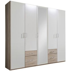 CARRYHOME omara za oblačila, bela, barve hrasta Cene