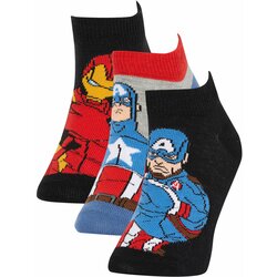 Defacto boy marvel avengers licensed 3-pack cotton booties socks Cene