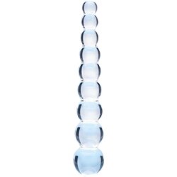 Clarity Elysian Pearls - stekleni dildo z biseri (prozoren) Cene
