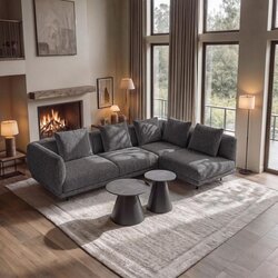 Bessagi Home Sedežna Garnitura Celina, Temno Siva Cene