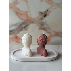 Aberto Design Set Mirisnih sveća 44ST, Belo-rozi Cene