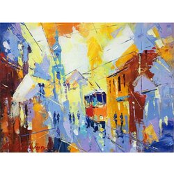 Wallity Slika 100x70 cm Town - Cene