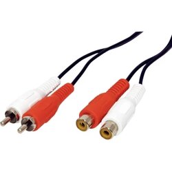 Value Cinch video priključni kabel [2x muški cinch konektor - 2x ženski cinch konektor] 5.00 m crna Cene