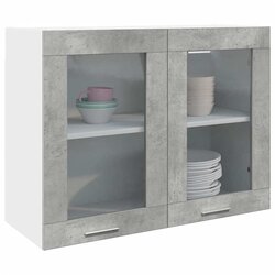 vidaXL Viseći stakleni ormar beton sivi 80x31x60 cm Cijene