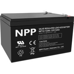 NPP NP12V 12Ah, agm battery, C20=12AH, T2, 151x98x95x100, 3,3KG, black Cene