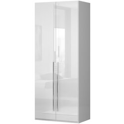 Jela Jagodina jela plakar P2/PN - kolekcija piano - kristalno bela/kristalno bela hg lak - 92x224x56 cm Cene
