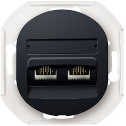 Aling Conel priključnica komunikacijska bez maske 2xRJ45 Cat 6 UTP, crna soft Cene