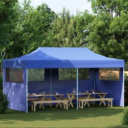 vidaXL Zložljiv pop-up vrtni šotor 3x6 m moder Cene
