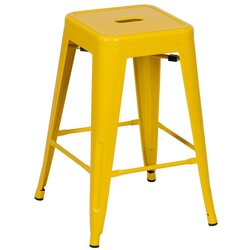 Ixia Rumeni kovinski barski stoli v kompletu 2 ks (višina sedeža 61 cm) – Cene