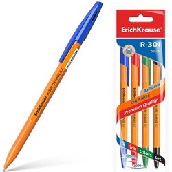 Erich Krause Kemični svinčnik R-301 0,7, 4 barve moder, črn, rdeč, zelen, Orange Stick s 24 KOS, (20862034) Cene