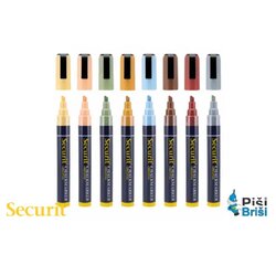 SECURIT MARKERJI s tekočo kredo MEDIUM v osmih PASTELNIH barvah SMA510V8ET Cene
