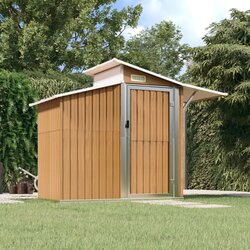 vidaXL Vrtna lopa rjava 270x130x208,5 cm pocinkano jeklo Cene