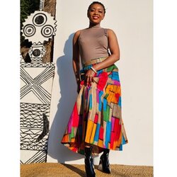 Africka_radionica Zahra suknja Multicolore Cene