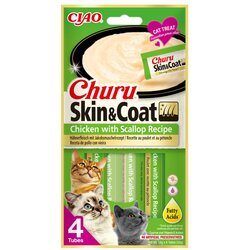 Churu poslastica za mačke Skin&Coat piletina s aromom školjki 4x14 g Cene