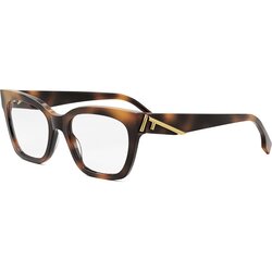 Fendi First Havana Square Eyeglasses ONE SIZE (52) Havana/Kristalna Cene