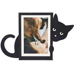 Balvi Črn kovinski stoječ okvir 31x19,5 cm Hidden Cat – Cene