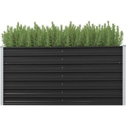 vidaXL Povišena vrtna gredica antracit 160x40x77 cm pocinčani čelik Cijene