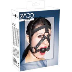 Zado Kaiš za glavu sa gag lopticom, Kožni, Crni Cene