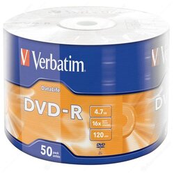 Verbatim dvd-r 4.7GB 16X 4.7GB 1/50 dl WRAP/43791 Cene