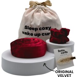 Lotta Curls Set trakov za kodranje las - Bordeaux Red Cene