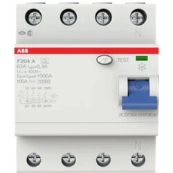 ABB 2CSF204101R3630 F204 A-63/0,3 FID zaštitna sklopka A 4-polni 63 A 0.3 A 400 V Cene