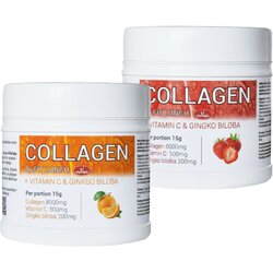 Olympic Kolagen + Vitamin C&Gingko Biloba Pomorandža i jagoda 450g, 2 komada Cene
