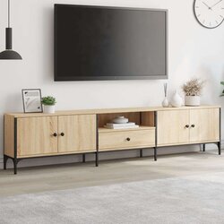 TV ormarić s ladicom boja hrasta 200x25x44 cm konstruirano drvo Cijene