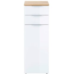 Germania bela visoka kopalniška omarica v hrastovem dekorju 39x112 cm pescara - germania Cene
