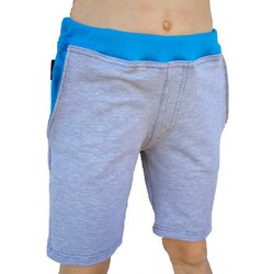 Kukadloo Boys' shorts - gray melange-dark turquoise Cene