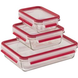 Emsa Clip&Close Glass Food Storage Box 3 pieces Cene