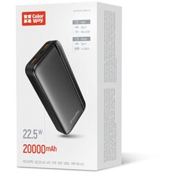 COLORWAY Power Bank 20 000 mAh EnergyPlus s USB QC3.0 i USB-C Power Delivery 22.5W - Crna Cene