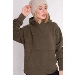 Fashion Hunters BSL Khaki cotton hooded sweatshirt Cene